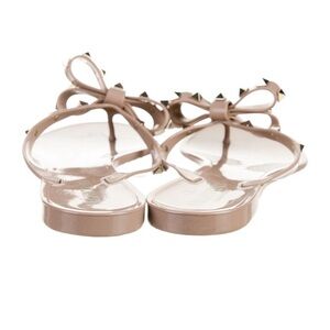 Women's Bow Studded Sandals - Nude